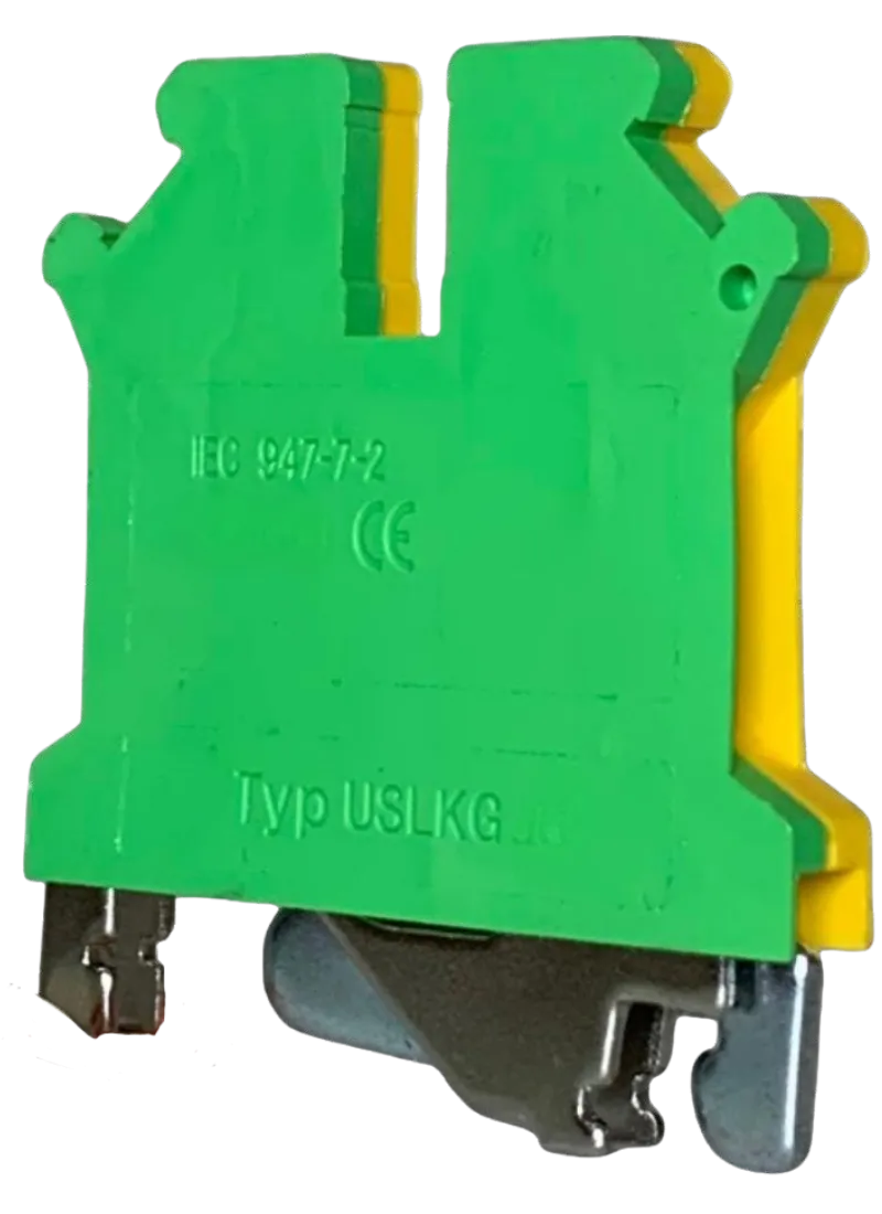 Terminal Block Grounding 32A M3 Yellow Green