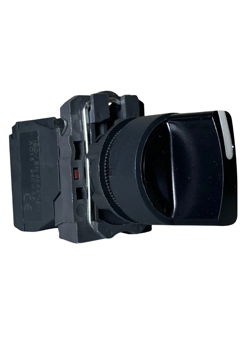 Selector Switch 3 Position Spring Return Black 1 N/O + 1 N/C KB5AD53