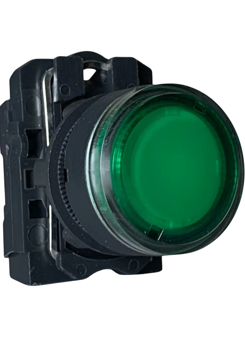Illuminated Push Button 24VAC Protected LEDs Green 1N/O