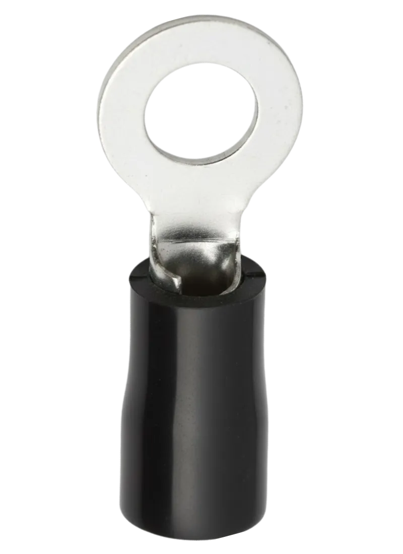 Cable Lug RV 0.25 - 1.5 mm, Bolt Hole 3.2 mm (Black)